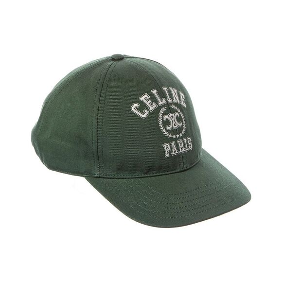 Celine University Baseball Cap, Green